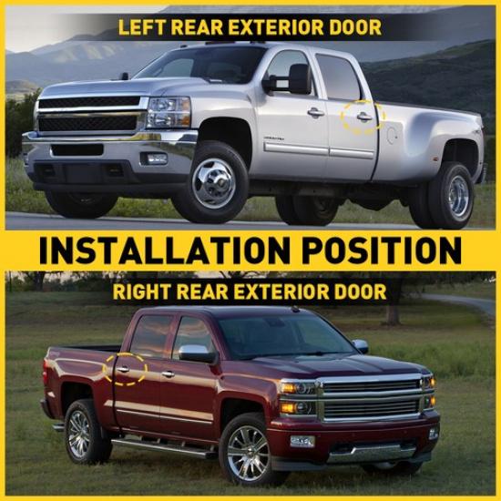 Car Rear Right Left Door Handle Accessories For 07-14 Chevrolet Silverado