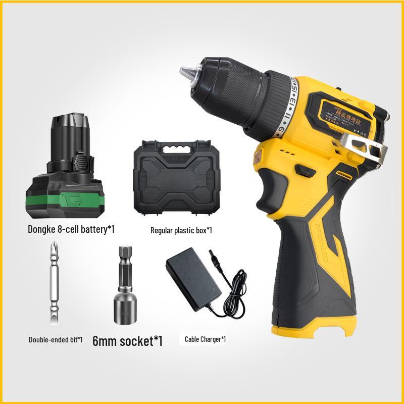 16.8V Brushless Lithium Hand Drill & Electric Screwdriver with Dual Speed and Self-Stopping
