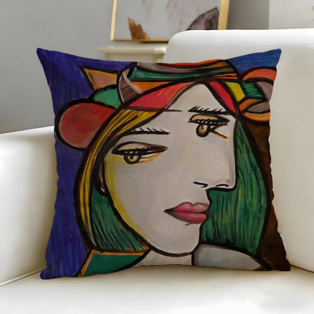 classic painter Picasso Cushion Cover Soft  EasyWash Pillow Case  Versatile for Couch Bed Travel and Office