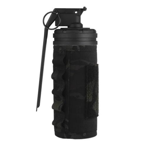Sabsta Gas Can Cover & Holder Set, Grenade-Style Protective Case for Refrigerant Gas and CB Cans, Airsoft (MC Black Camouflage)