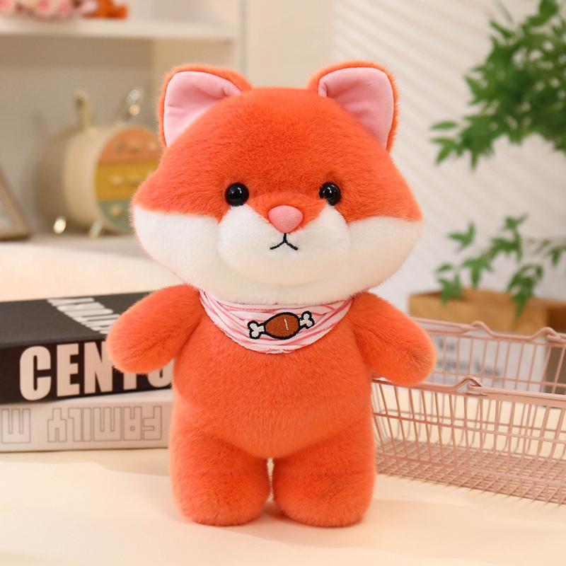 8 Styles Cute Desktop Little Animal Plush Toys Soft  Standing Pose Fox Rabbit Bear Penguin Sheep Doll Kids Hugging Animal Toys