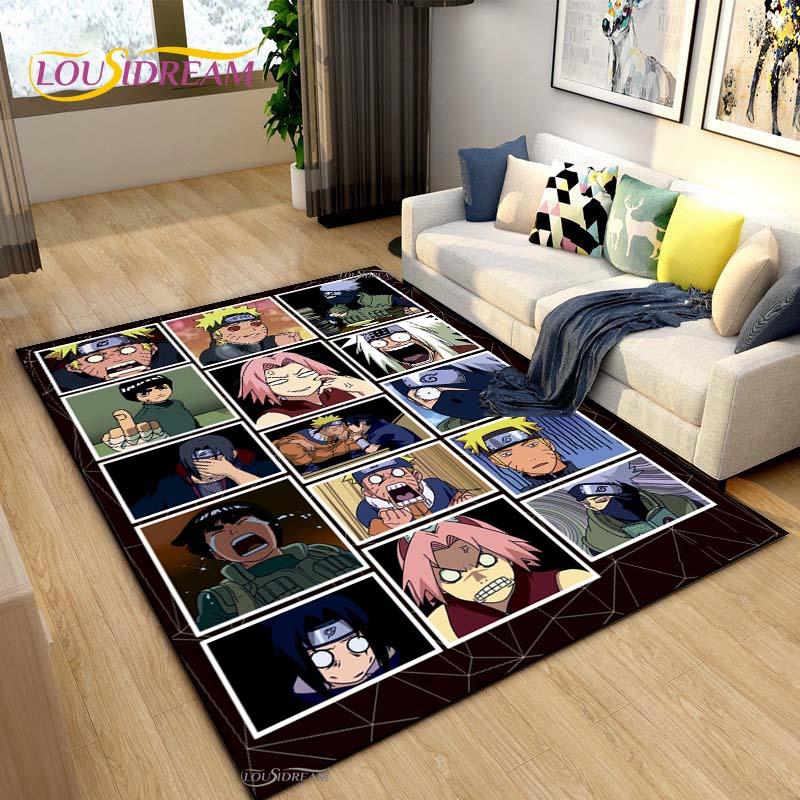 Bandai Naruto Cartoon Anime Carpet for Living Room Bedroom Cute Rugs Kitchen Door Kids Un-slip Floor Mats Alfombra Birthday Gift