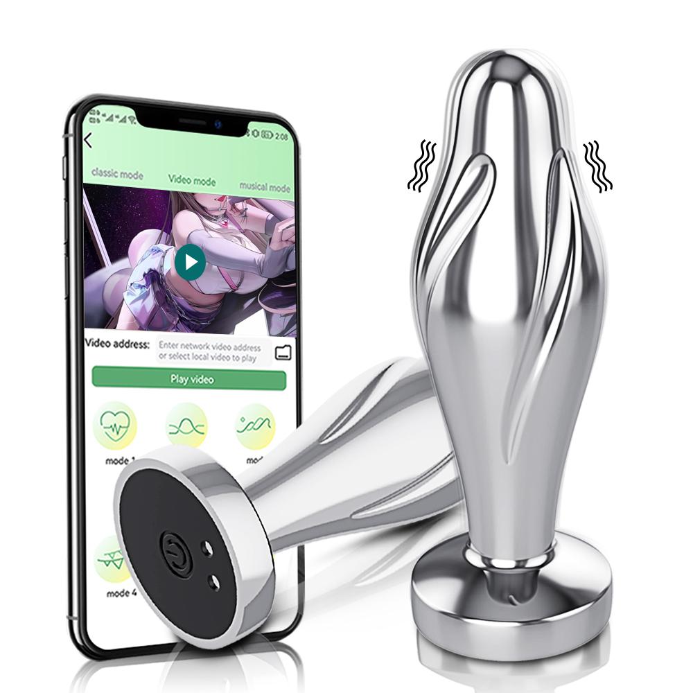 Anal Plug Vibrator Gay Massager Metal Anal Toy Butt Plug Stimulator Masturbation Tools Penetration Anal Plug Vibrating Man Women