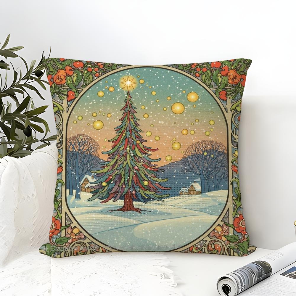 Cartoon Children'S Illustrations Religious Prints Pillow Case Linen Pillow Case Sofa Home Decor Cushion Cover Cushion Cove