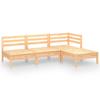 VidaXL Solid Pine Wood Garden Lounge Set 4 Pcs Patio Furniture Terrace Furniture Set Outdoor Furniture 3082627