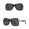 Occhiali da Sole Quadrati Pilot di Lusso Classici Designer Steampunk Vintage Montatura Grande Occhiali da Guida Per Donne Uomini