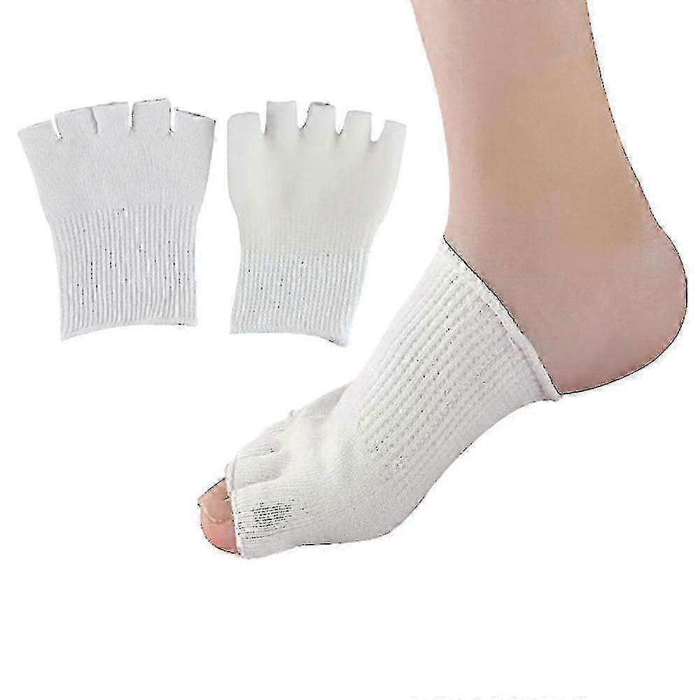 Toe Gel-lined Alignment Socks (2 Pair) Toes Separator Spacer Stretch Tendon Pain Relief A