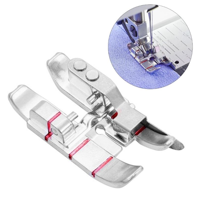 Side Guide Presser Foot for Sewing Machine, Metal Quarter Inch Guide Foot for Piecing, Fabric Alignment, Seam Control and Daily Sewing Use