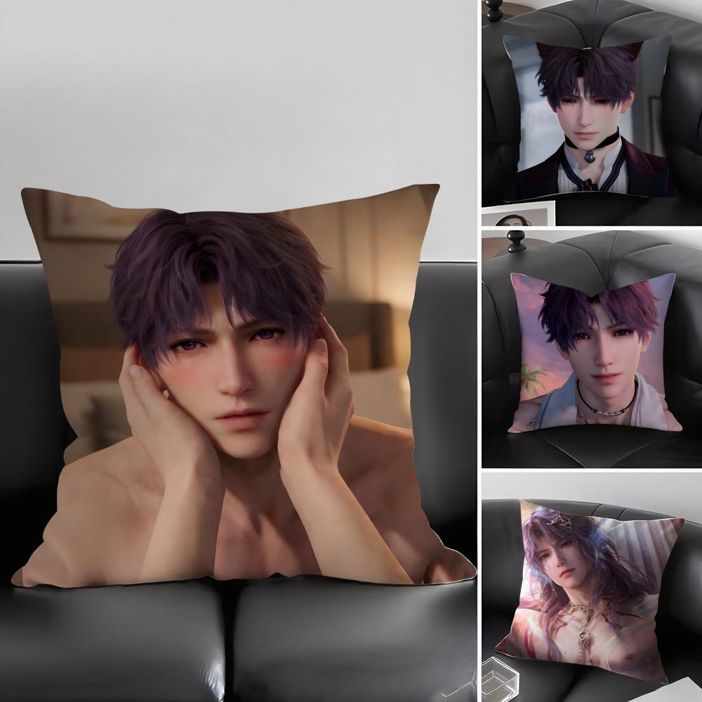 Love And Deepspace Rafayel Cushion Cover Pillowcase Ultra Soft Skin Friendly Fabric Cloud Like Comfort & Concealed Zipper