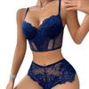 European and American bra set ultra-thin sexy lace bra set gathering beautiful back bone clothes women's underwear set