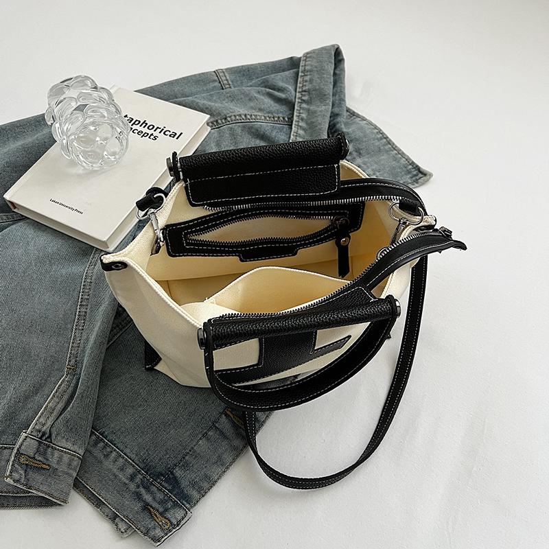 Корейская версия модной контрастной повседневной сумки-тоут для женщин на лето — фото 7