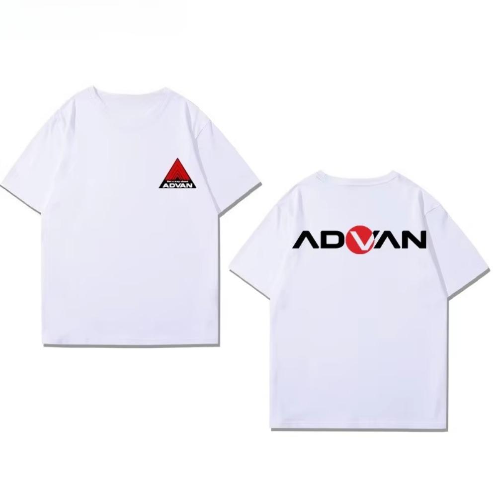 2025 Yokohama Advan GT Modified Wheel Hub Peripheral Short-sleeved Men's Summer Pure  Versatile Loose Casual T-shirt