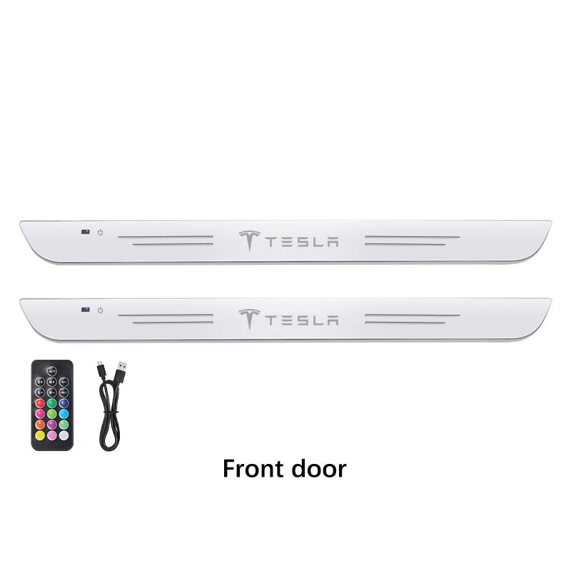 

Car Wireless LED Threshold Light For Tesla Model 3 Model Y Model S Model X Auto Interior Threshold Step LED Light Accessories
