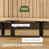 Set of 2 Nordic Style Bedside Tables with 2-Level Shelf, In Wood and Steel, 48x40x48 Cm, Black and Oak