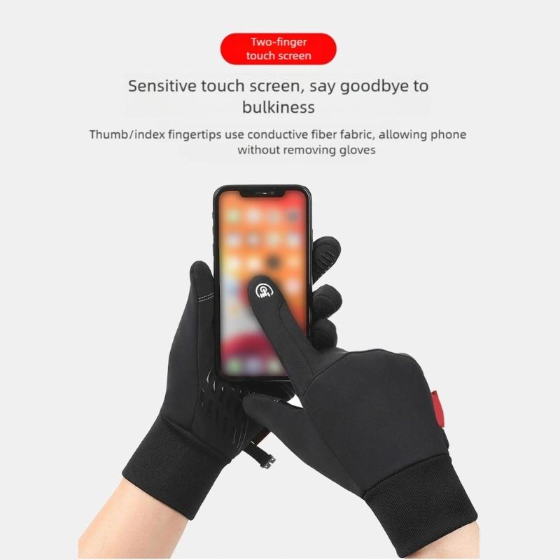 Rechargeable USB Heated Gloves for Cold Weather Cycling Thermals Insulation Windproofed Design Touchscreens Fingers
