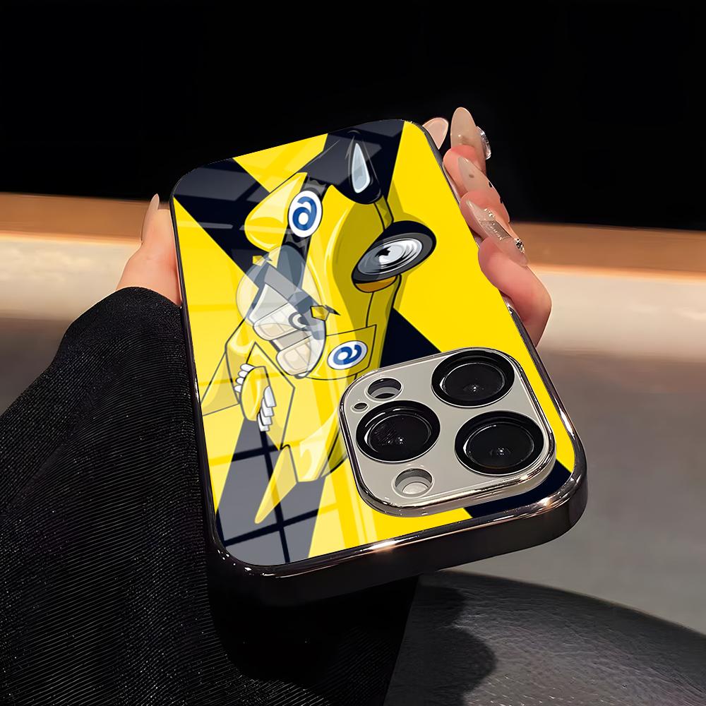 

Speed Racer Phone Case Luxury Glass Phone Case For IPhone 17 16 15 14 13 12 11 Pro Max Plating Frame Cover iPhone 12