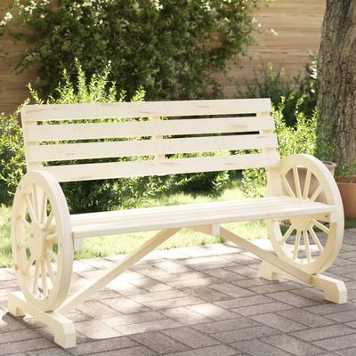 Vidaxl 2-Person Adirondack Garden Bench, Solid Fir Wood