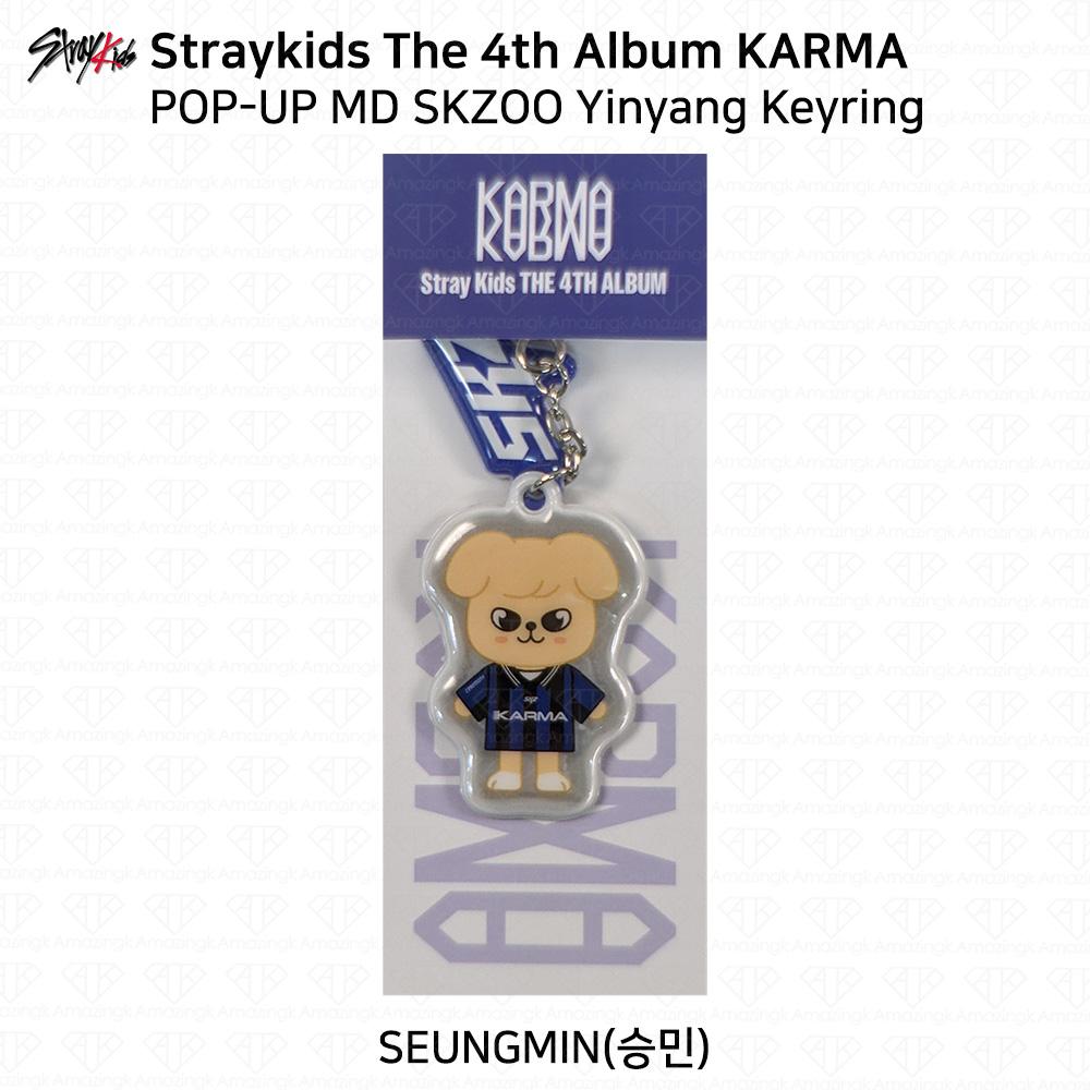 Stray Kids Das 4. Album Karma POP-UP MD Tastenkappe Yinyang Schlüsselanhänger Outfit-Set