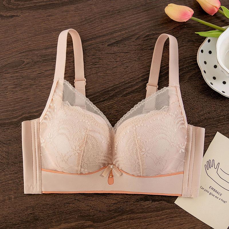 

Traceless small chest gathering comfortable bra without steel ring adjustment light and thin B cup anti-sagging bra cover 34/75