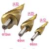 Triangle Shank Spiral Flute Step Drill Bit Set (Sizes 4-12, 4-20, 4-32)