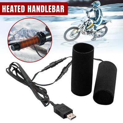 Motocyklové vyhřívané gripy řídítka USB nastavitelné izolované řídítka skútru elektrické příslušenství ohřívání jízdního kola J3W1