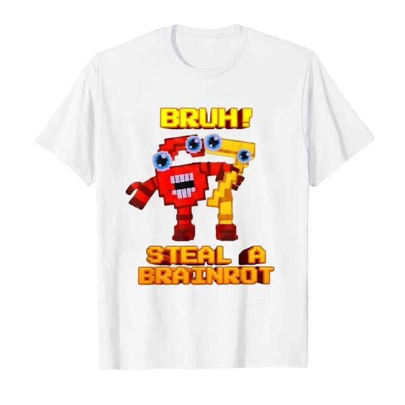 67 Six Seven Funny Italian Brainrot Gaming Meme T-shirt Men Women Oversized Y2k Short Sleeve Street Hip Hop Streetwear Clothing