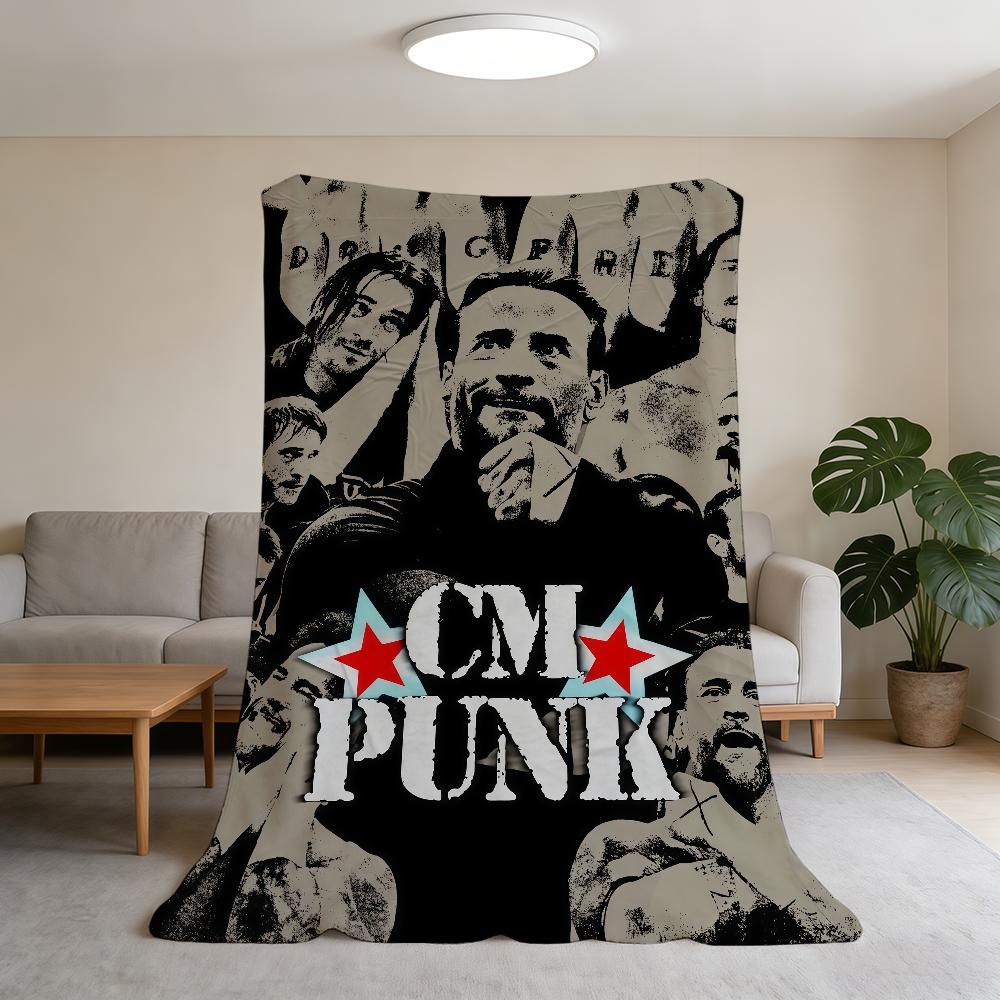 C-CM Punk P-Phil Brooks Blanket Super Warm Comfortable Plush Throw Blanket Child Home Sofa Bedroom Gift