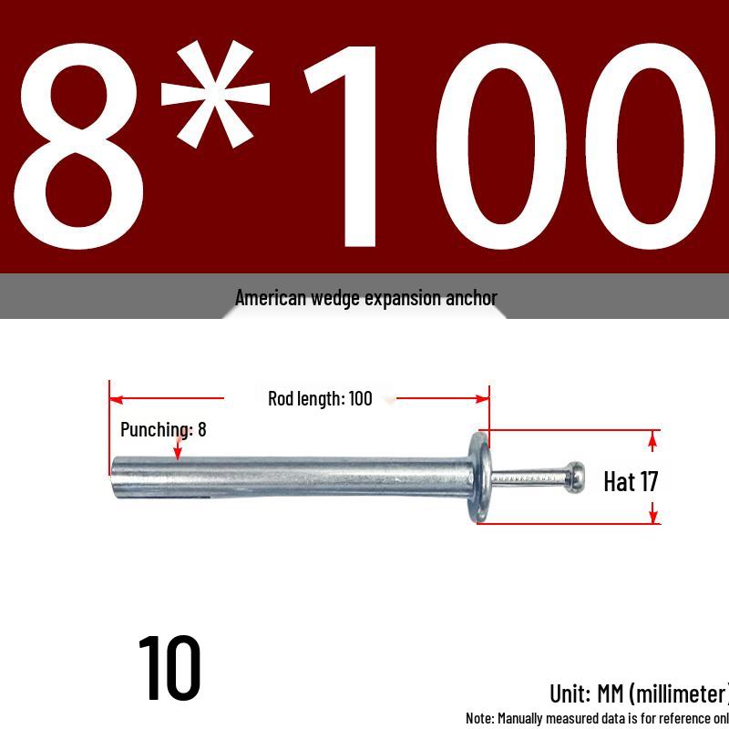 Aluminum Rivet Insert for Gantry Frame with Expansion Bolt and Wall Plug