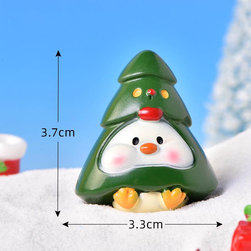 Cartone Animato di Natale Animale Maiale Pupazzo di Neve Albero di Natale Albero di Natale Decorazione Scena di Neve Accessori Palla di Cristallo