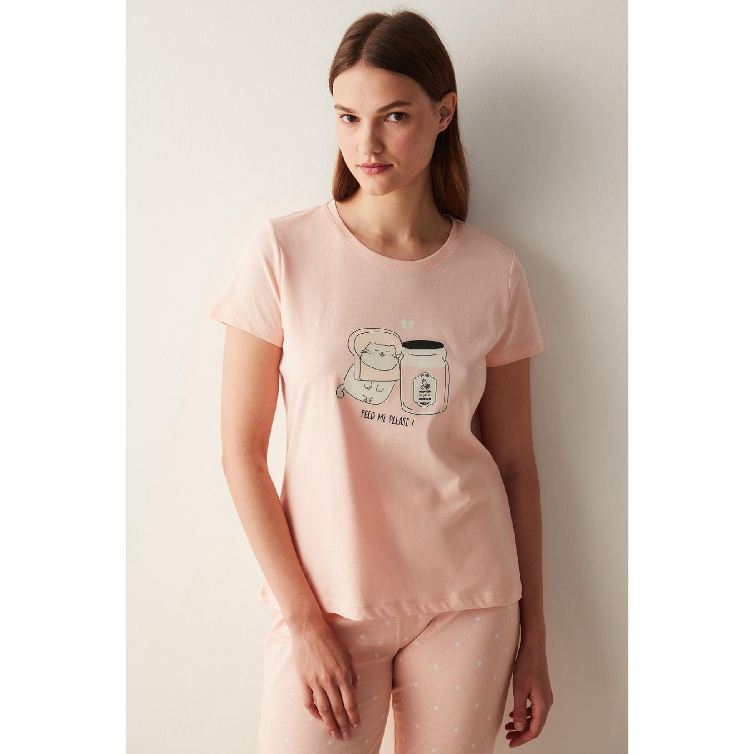 

Happy Pink Pants Pajama Set M рожевий