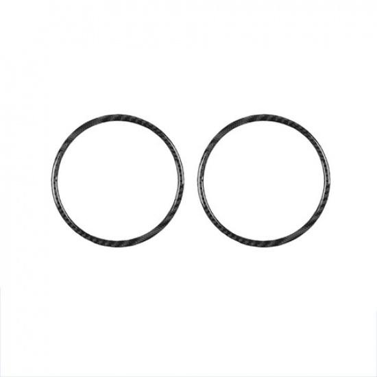 2pcs Carbon Fiber Car Inner Door Speaker Right Cover For Benz Smart 2011-2015