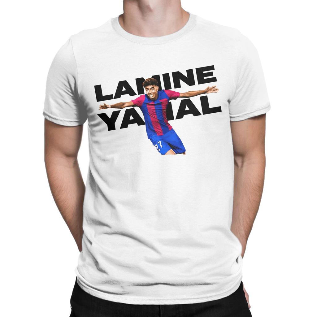 Lamine Yamal Vintage Football Graphic T Shirt Y2k Oversized Unisex Crewneck Short Sleeve Casual Birthday Gift Streetwear Fan Tee