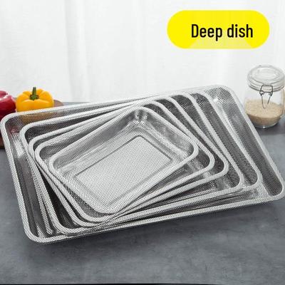 Shi Sheng 304 Stainless Steel Rectangular Perforated Draining Tray for Tea and Oil Control