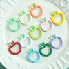 Yousheng 12Pcs Keychain Accessories Zinc Alloy Fruit Shape Painting Coating Easy Open Keychain Buckles DIY Keychain Car Motorcycle Bag