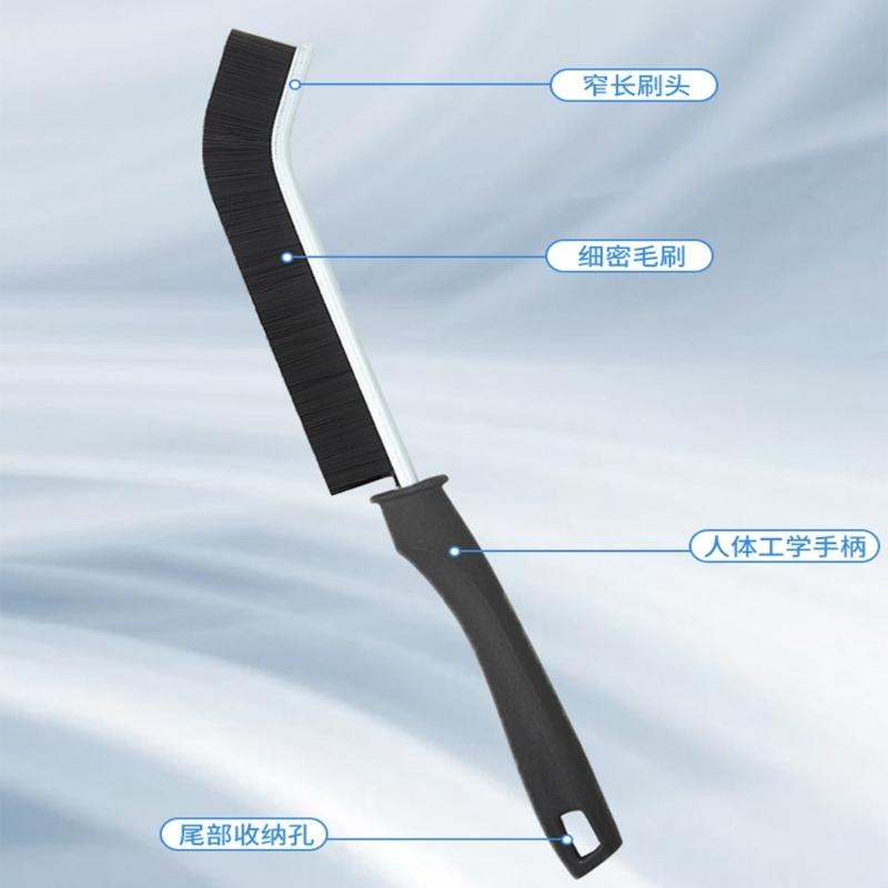 Durable All Purpose Scrub Brush Long Handle Ergonomic Grip Deep Clean Hard Surfaces Stubborn Stains