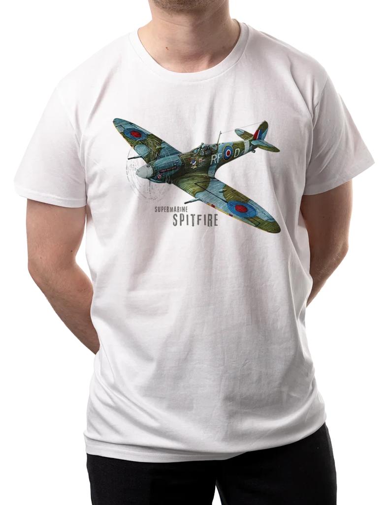 RAF Supermarine Spitfire Fighter TShirt 100 Cotton ONeck Summer Short Sleeve Casual Mens Tshirt Size S3XL
