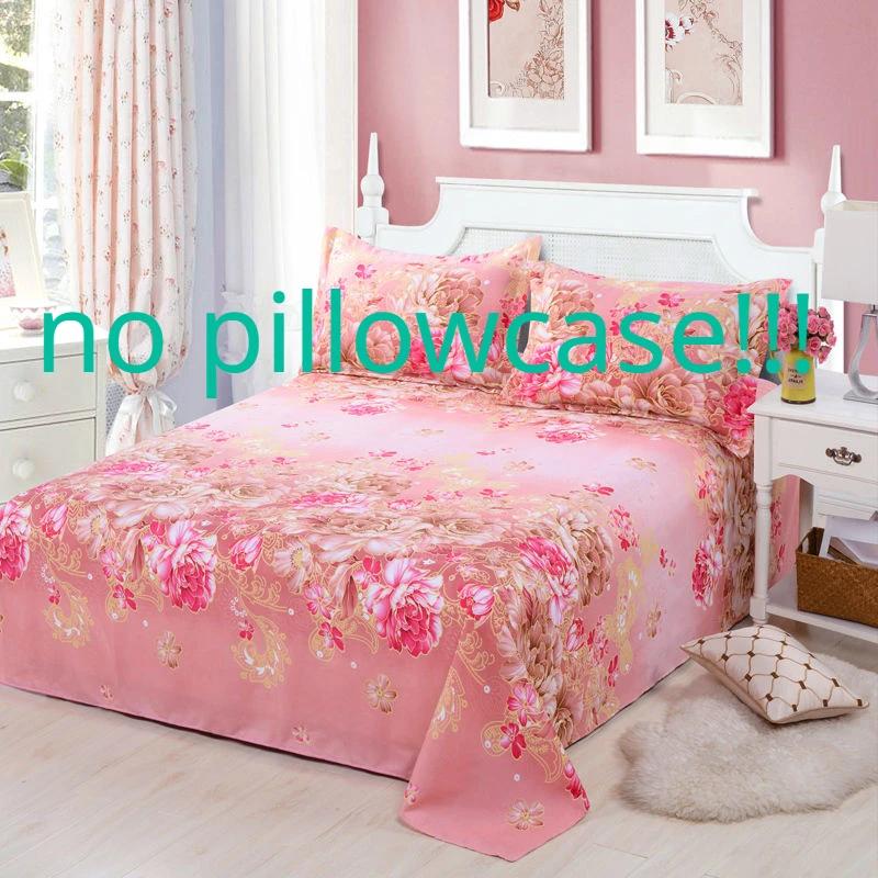 Bed Sheets Printing Twin Queen Full Size Nordic Style Plain Mattress Cover Breathable Durable Flat Sheet Bedspread Adults Simple