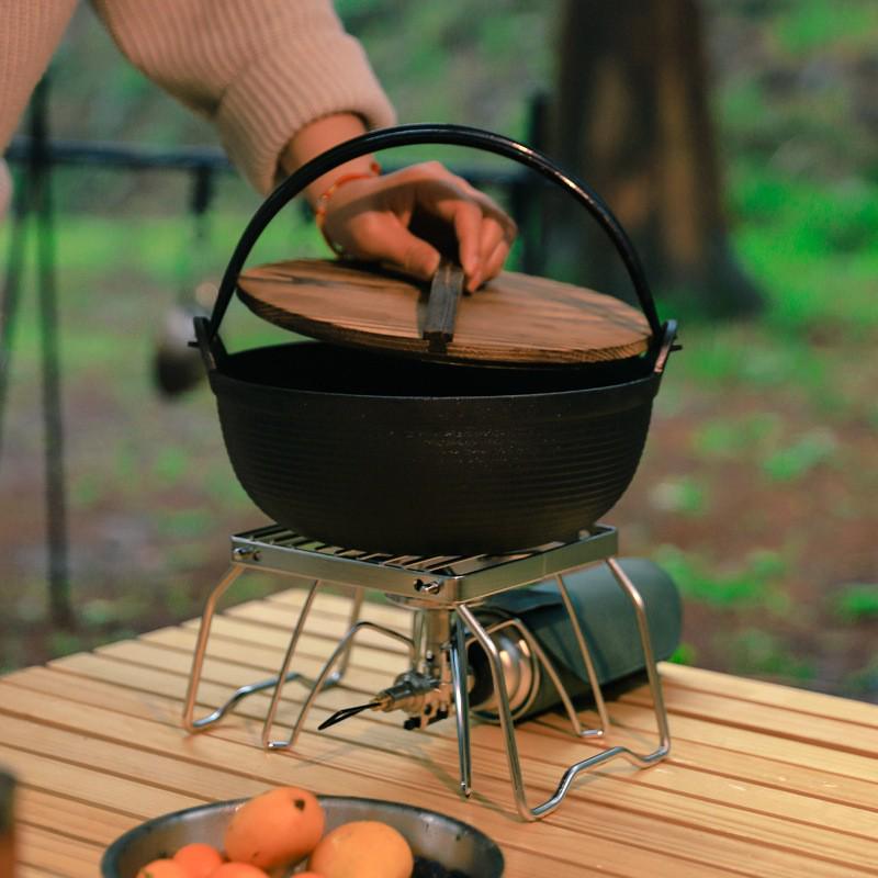 Portable Stainless Steel Mini BBQ Grill & Stove Stand