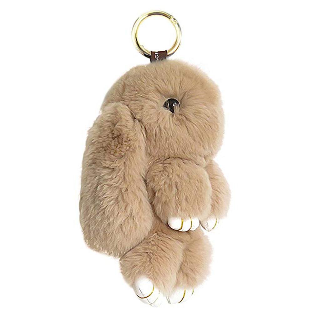 

Cute Bunny Keychain Soft Cute Rex Rabbit Keychain Car Handbag Keyring хаки