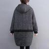Large Size Women's Clothing Fat Sister Winter Loose Cocoon Hooded Coat Women's Long Velvet Thickened Coat