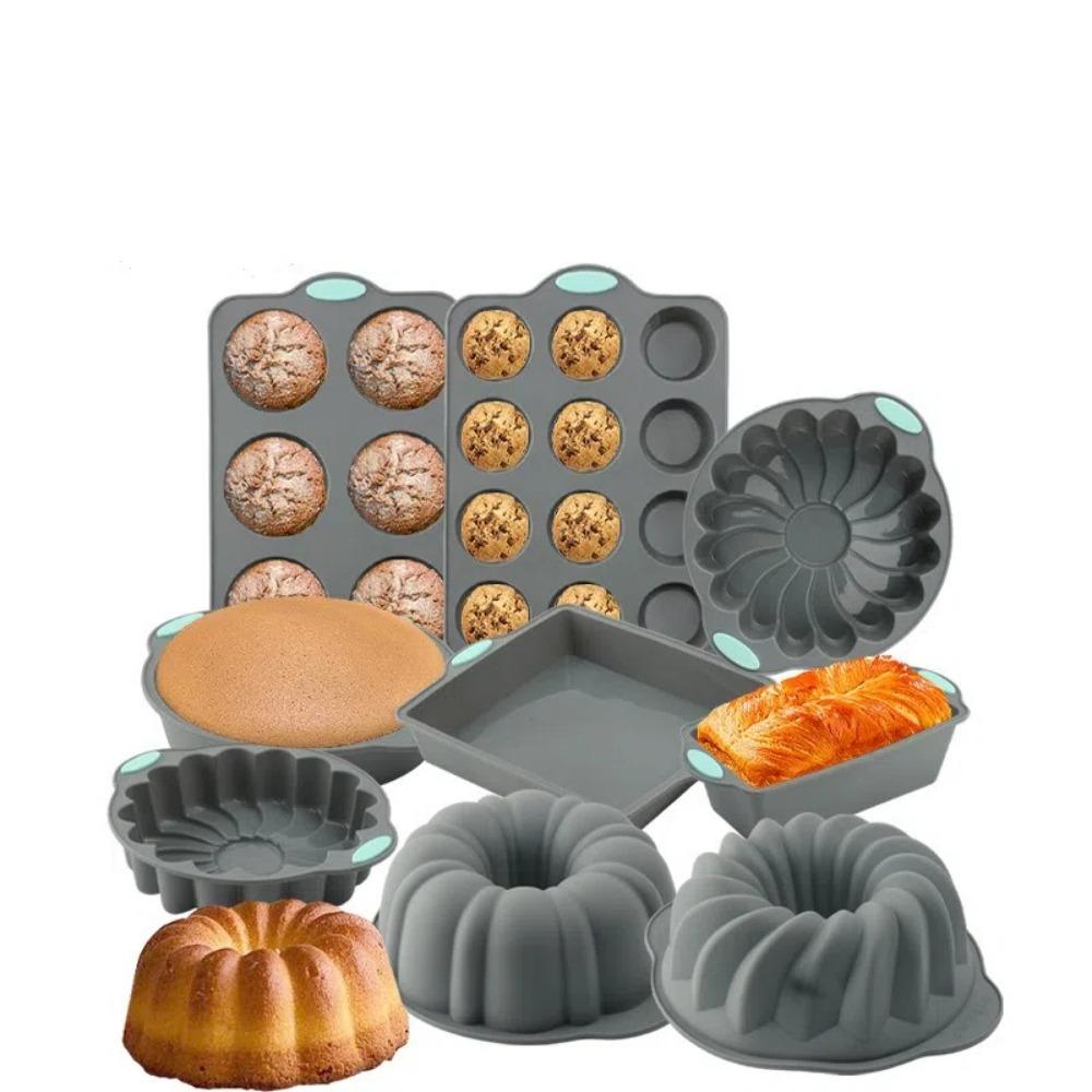 Heat Resistant Cake Molds Non-Stick Bread Muffin Mold Oven Baking Pan  DIY Baking Tool