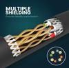 LINKUP Cat7 LAN Cable of 10 Gigabit RJ45 Connectors with Double Shielded Ethernet for and Internet Category 7 Network Cable Cable 40G 30AWG Black