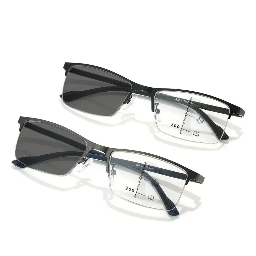 Unisex Progressive Near Far Sight Eyeglasses Ultralight Photochromic Multifocal Reading Glasses Diopter To +4 0 Fashion