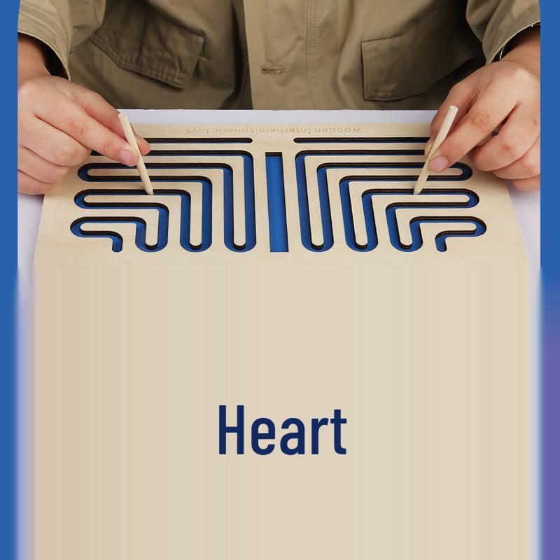 Wooden Educational Puzzle Maze: Enhances Fine Motor Skills & Color Recognition