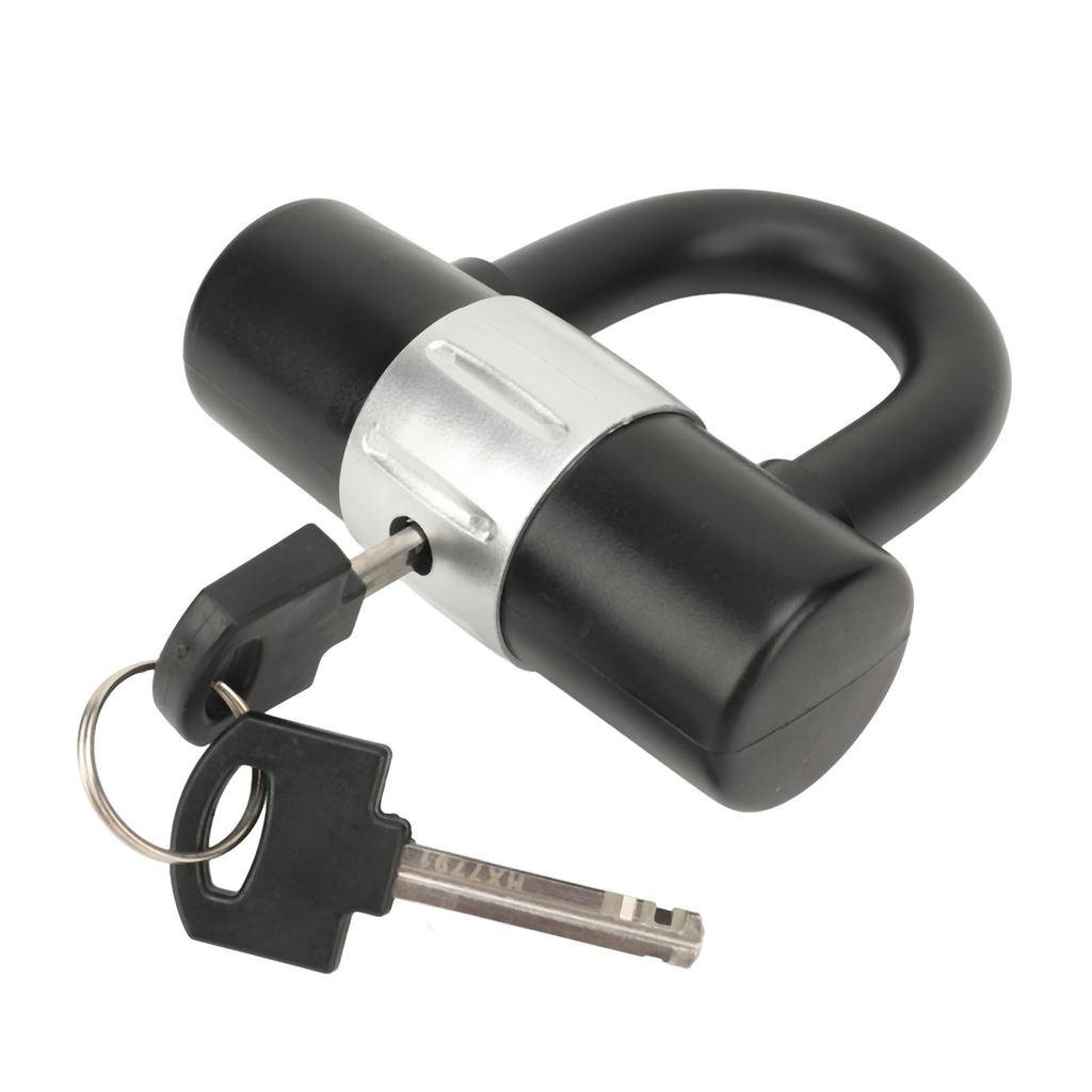 U Lock Disc Zinc Alloy Anti Theft Rust Proof Portable U Lock Padlock with Keys for RV Truck Trailer Engineering Car