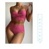 Women Sexy Plaid High Waisted Two Piece Split Bikini Swimsuit For Beach Swimming