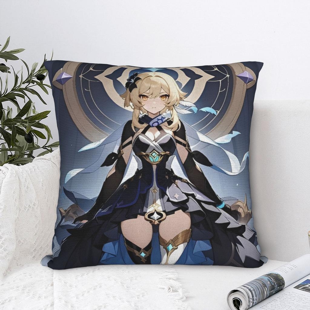 genshin impact game Pillow Cover Merchandise Printing Cushion Cover Decor Throw Pillow Case Cover Home Multi Size