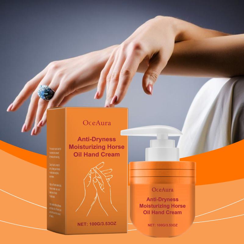 100G Horse Oil Hand Cream Nourish Dry Skin Moisturizing Soften Anti Cracked Repair Skin Barrier Fragrant Brighten Hand Care