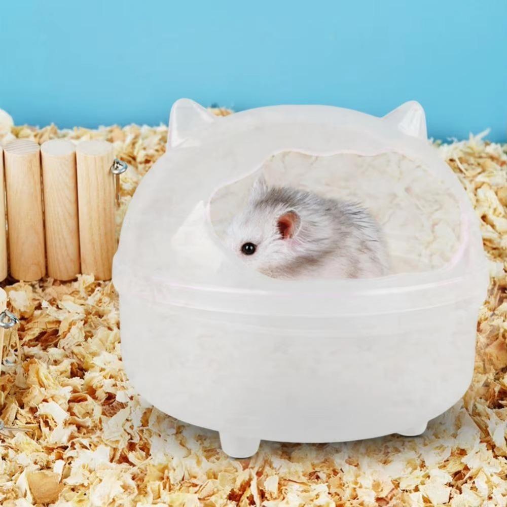 Splash-proof Hamster Bathtub Transparent Small Animals Sandbox New Hamster Bathroom Pet Supplies