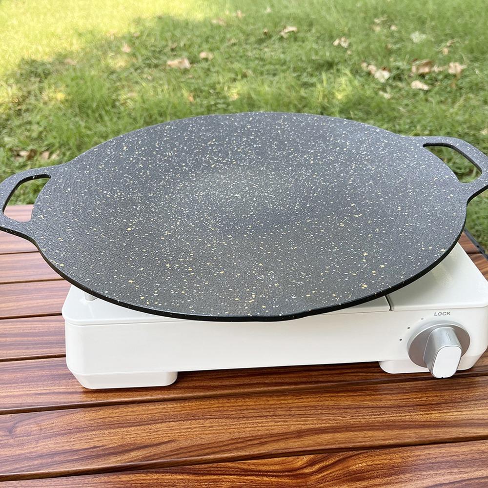 11.42 Inch Round Griddle Nonstick Barbecue Pan Practical BBQ Grill Pan Picnic
